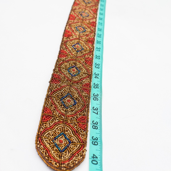 Vintage Beaded Belt by Mary McFadden Cowgirl Large - Picture 11 of 11